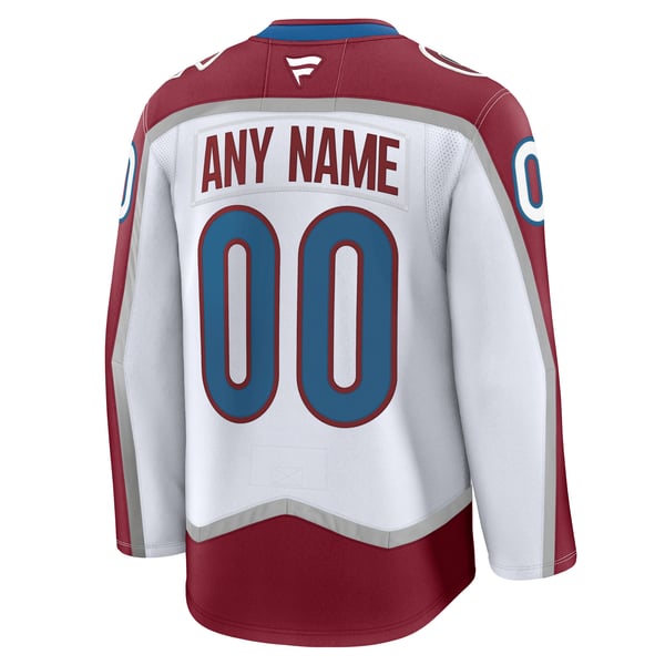Teams Fans Shop Colorado Avalanche Fanatics Away Premium Custom Jersey - White