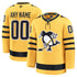 Teams Fans Shop Fanatics Pittsburgh Penguins Alternate Premium Custom Jersey - Gold