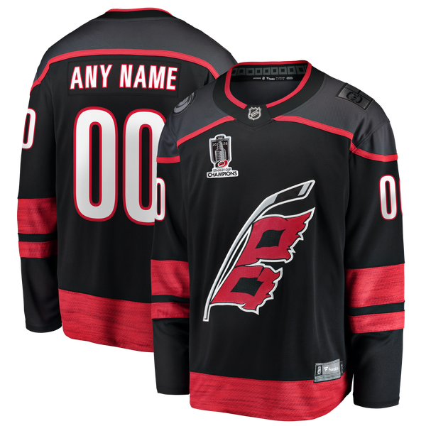 Teams Fans Shop Carolina Hurricanes Fanatics 2026 Stanley Cup Champions Home Breakaway Custom Jersey