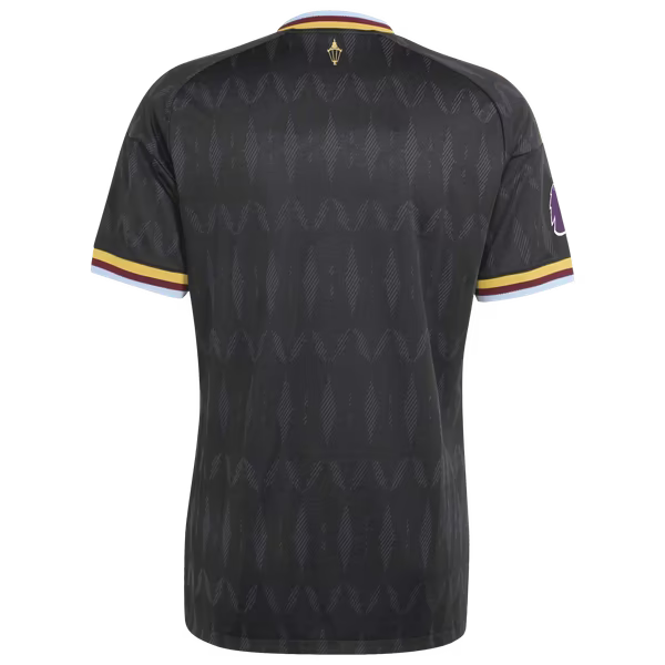 Aston Villa Official-Adidas 2026/27 Away On-Field Authentic Patch Jersey - Black