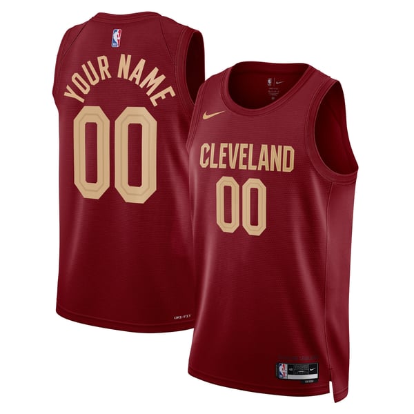 Teams Fans Shop Unisex Nike Cleveland Cavaliers Icon Swingman Custom Jersey Burgundy