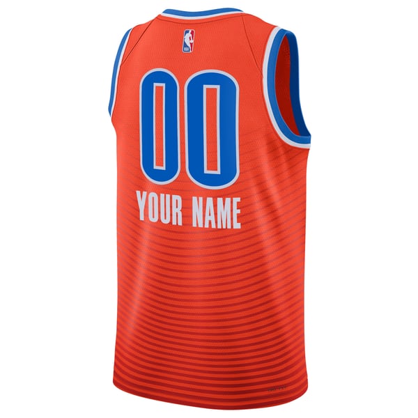Teams Fans Shop Jordan Brand Unisex OKC Thunder Statement Jersey Orange