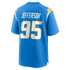 Jordan Jefferson Los Angeles Chargers Official-Nike Team Game Jersey - Powder Blue