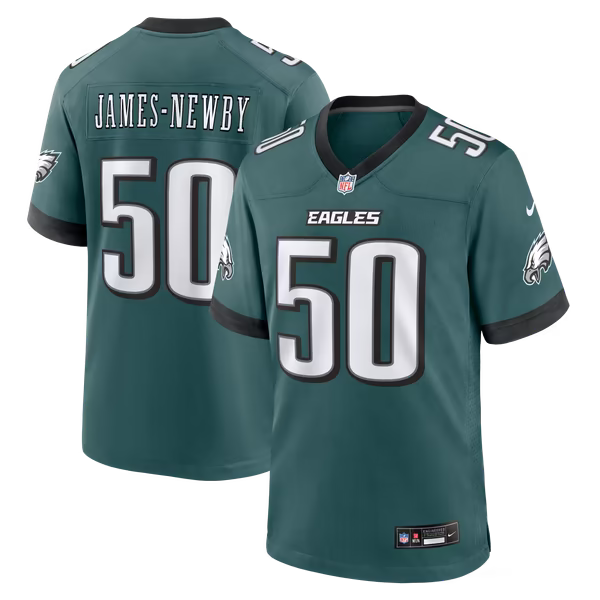Keyshawn James-Newby Philadelphia Eagles Official-Nike Team Game Jersey - Midnight Green