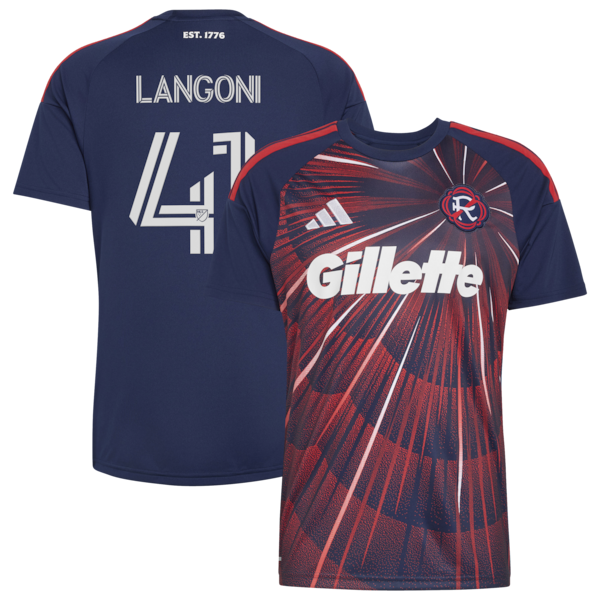Official-Adidas Luca Langoni New England Revolution 2026 Independence Day Replica Jersey Blue