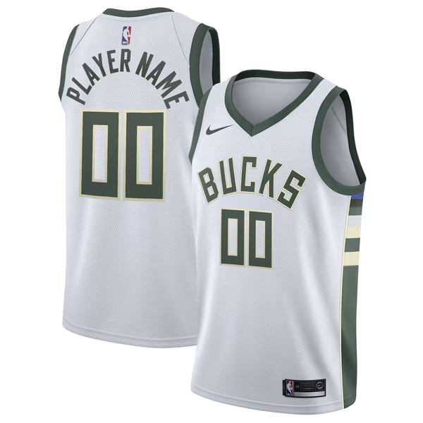 Teams Fans Shop Milwaukee Bucks Nike 2020/21 Swingman Custom Jersey - White