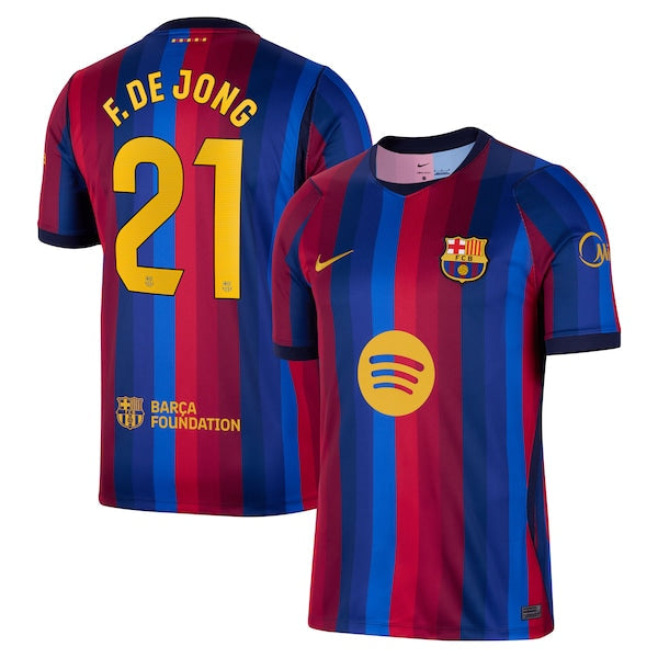 Official-nike Frenkie De Jong Barcelona 2026/27 Home Stadium Replica Jersey Red