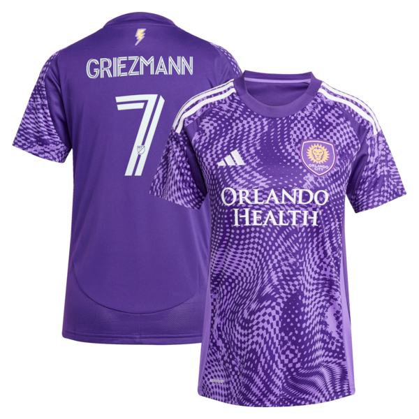 Official-Adidas Antoine Griezmann Orlando City SC Women's 2025 Perfect Storm Replica Jersey Purple