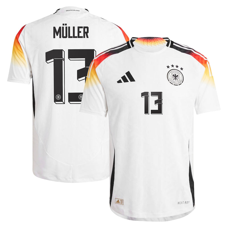 Thomas Muller Germany National Team adidas 2024 Home Authentic Jersey - White