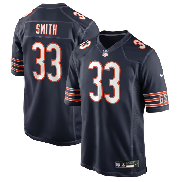 Keidron Smith Chicago Bears Official-Nike Team Game Jersey - Navy