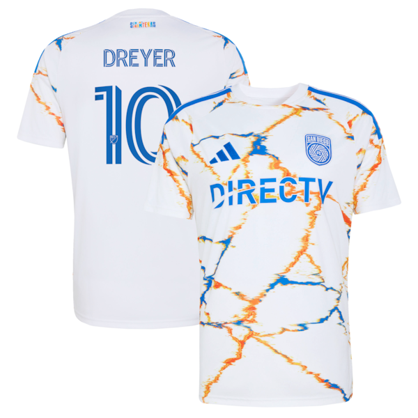 Official-Adidas Anders Dreyer San Diego FC 2026 Unprecedented Unity Kit Replica Jersey White