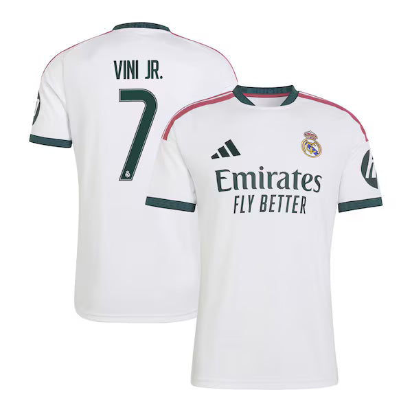 Vini Jr. Real Madrid Official-Adidas 2026/27 Home Replica Jersey - White