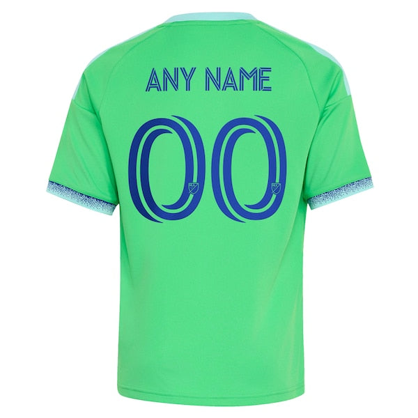Official-Adidas Seattle Sounders FC Youth 2026 The Evergreen State Kit Replica Custom Jersey Rave Green