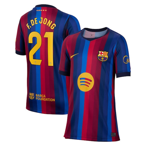 Official-nike Frenkie De Jong Barcelona 2026/27 Home Stadium Replica Jersey Red