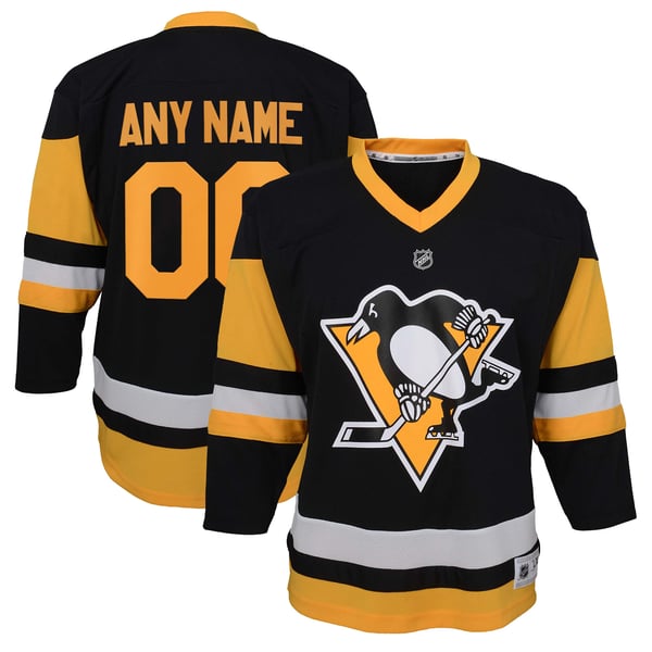 Teams Fans Shop Outerstuff Kids' Pittsburgh Penguins Home Replica Custom Jersey