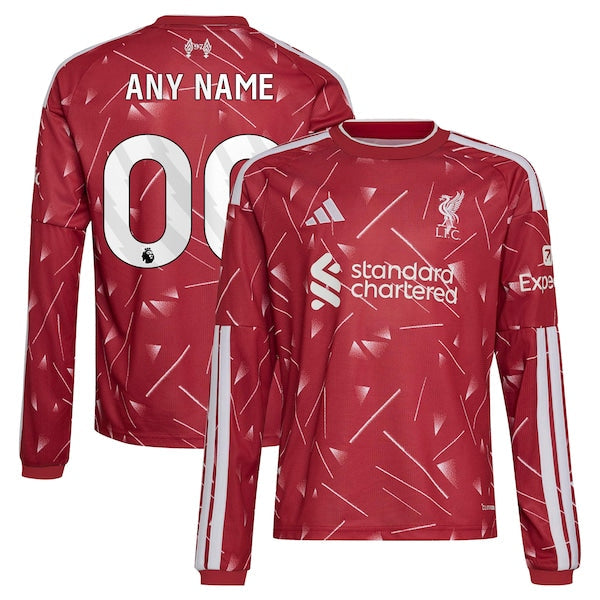 Official-Adidas Liverpool 2026/27 Home Replica Custom Long Sleeve Jersey Red