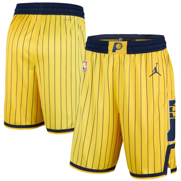 Teams Fans Shop Indiana Pacers Jordan Statement Swingman Shorts - Gold