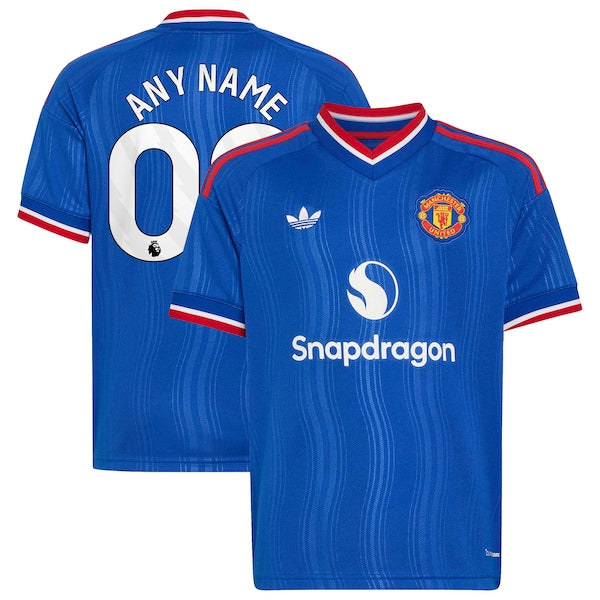Manchester United Official-Adidas Youth 2026/27 Away Replica Custom Jersey - Royal