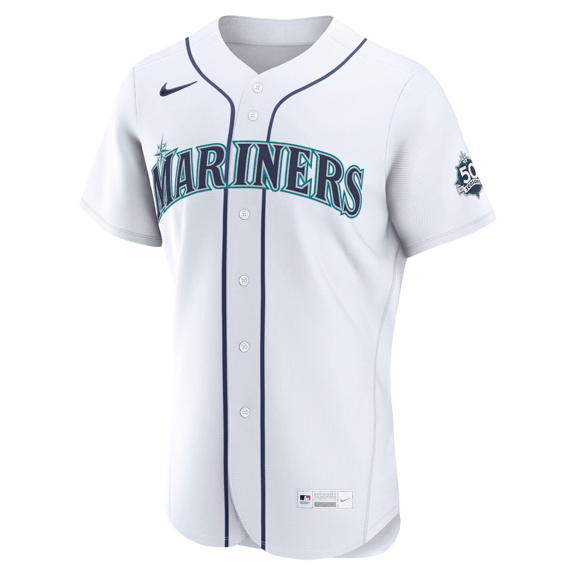 Bryan Woo Seattle Mariners Official-Nike Home 50th Season Authentic Jersey - White