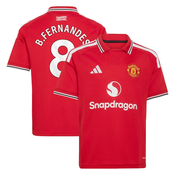 Official-Adidas Bruno Fernandes Manchester United 2026/27 Home Stadium Replica Jersey Red
