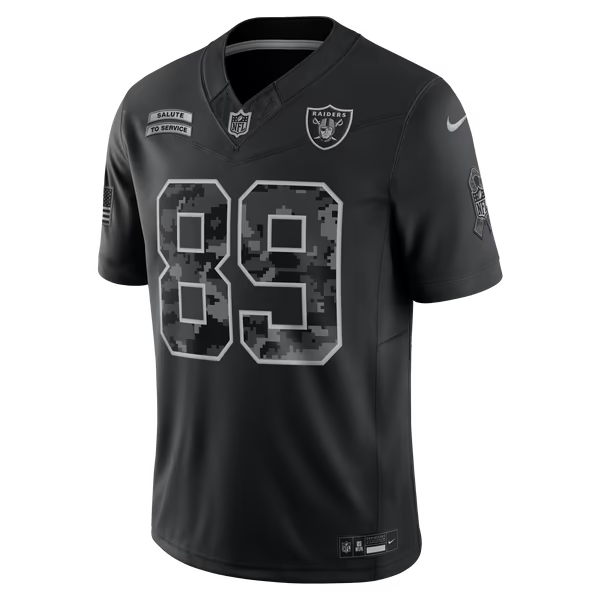 Brock Bowers Las Vegas Raiders Official-Nike 2026 Salute to Service Stitched Limited Jersey - Black