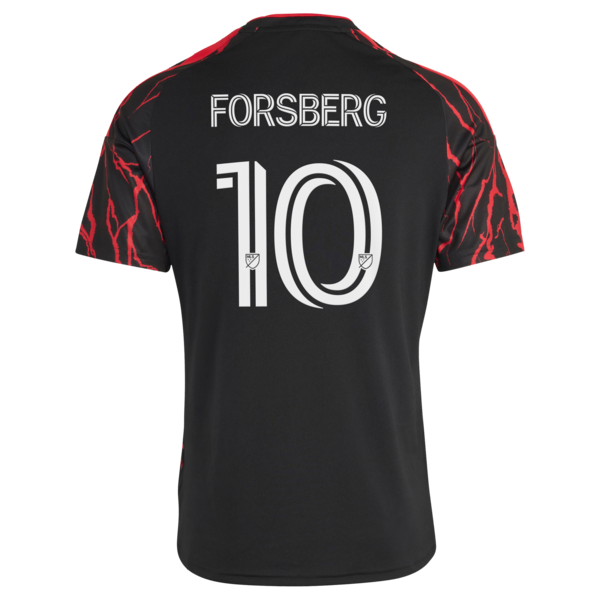 Official-Adidas Emil Forsberg New York Red Bulls 2026 The Rooted Kit Replica Jersey Black