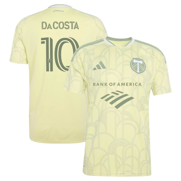 Official-Adidas David Da Costa Portland Timbers 2026 Civic Stadium Kit Replica Jersey Yellow