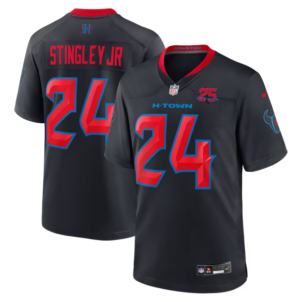 Derek Stingley Jr. Houston Texans Official-Nike Alternate 2 25th Season Game Jersey - Navy