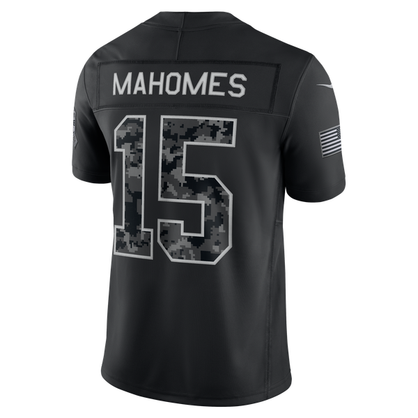 Patrick Mahomes Kansas City Chiefs Official-Nike 2026 Salute to Service Stitched Limited Jersey - Black