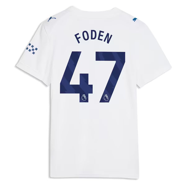 Phil Foden Manchester City Official-Puma Women's 2026/27 Third Replica Jersey - White