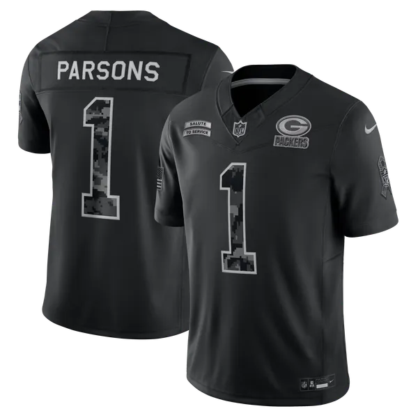 Micah Parsons Green Bay Packers Official-Nike 2026 Salute to Service Stitched Limited Jersey - Black