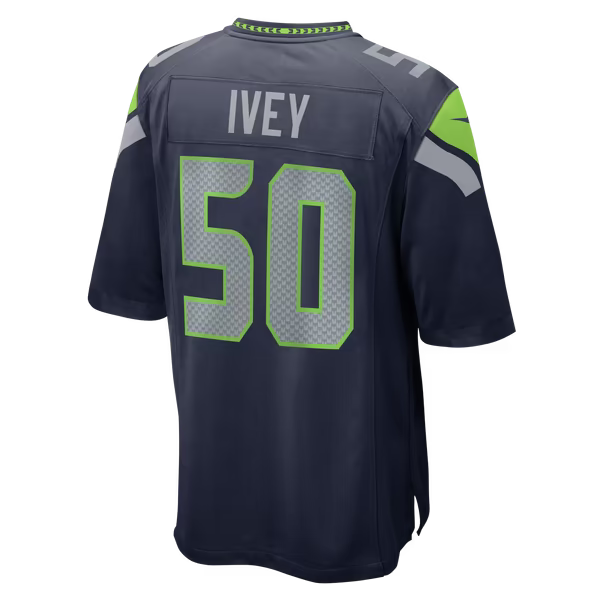 Jared Ivey Seattle Seahawks Official-Nike Team Game Jersey - College Navy