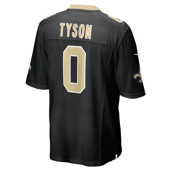Jordyn Tyson New Orleans Saints Official-Nike 60th Season Patch Game Jersey - Black