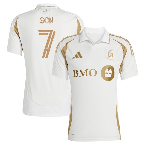 Son Heung-Min LAFC Official-Adidas 2025 Secondary Replica Player Jersey - White