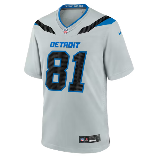 Calvin Johnson Detroit Lions Official-Nike 2026 Rivalries Collection Game Jersey - Silver