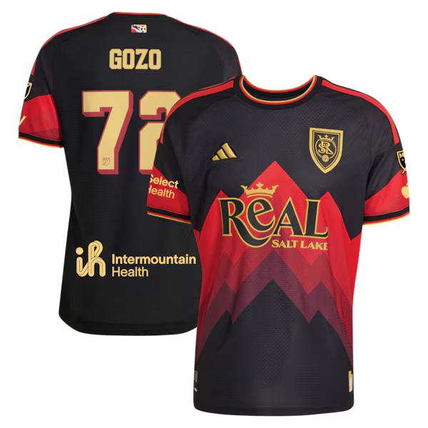 Zavier Gozo Real Salt Lake Official-Adidas 2026 Archive On-Field Authentic Jersey - Black
