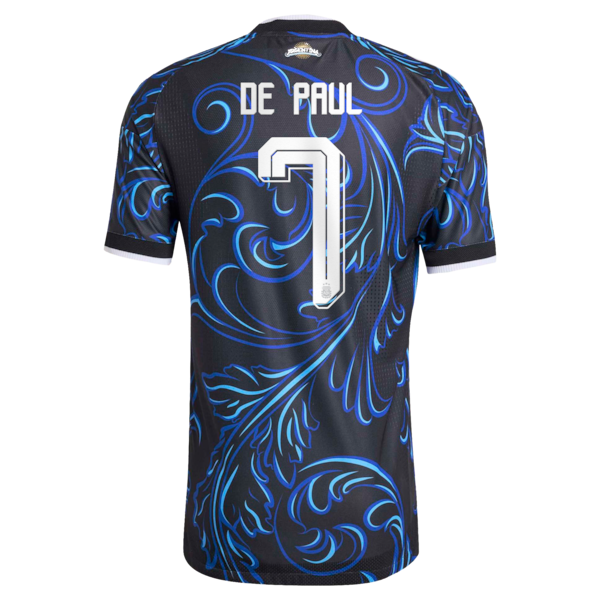 Official-Adidas Rodrigo De Paul Argentina National Team 2026 Away Authentic Jersey Black