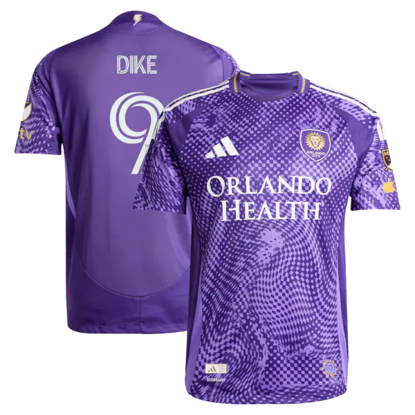 Daryl Dike Orlando City SC Official-Adidas 2025 Perfect Storm Primary On-Field Authentic Jersey - Purple