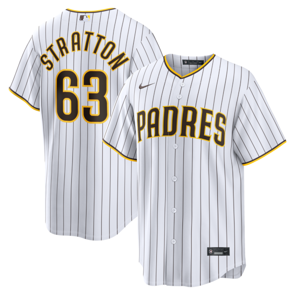 Hunter Stratton San Diego Padres Official-Nike Home Replica Jersey - White