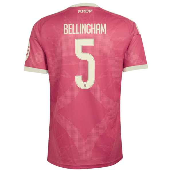 Jude Bellingham Real Madrid Official-Adidas 2026/27 Third Replica Jersey - Pink