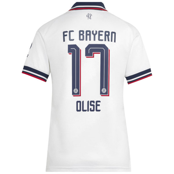 Michael Olise Bayern Munich Official-Adidas Women's 2026/27 Away Replica Jersey - White
