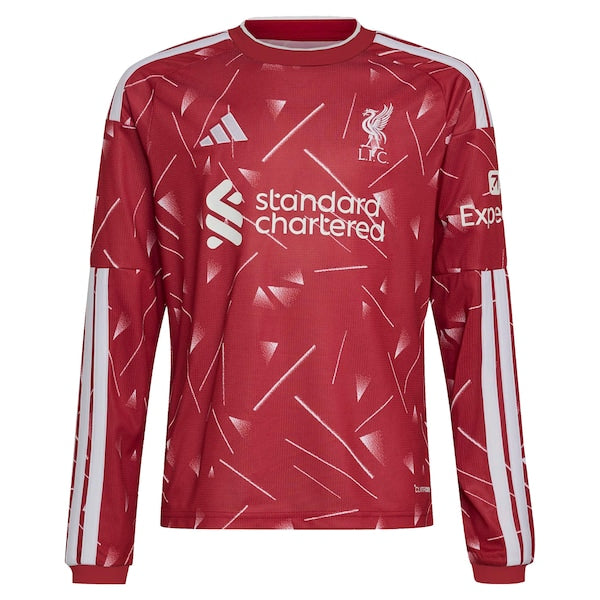 Official-Adidas Liverpool 2026/27 Home Replica Custom Long Sleeve Jersey Red