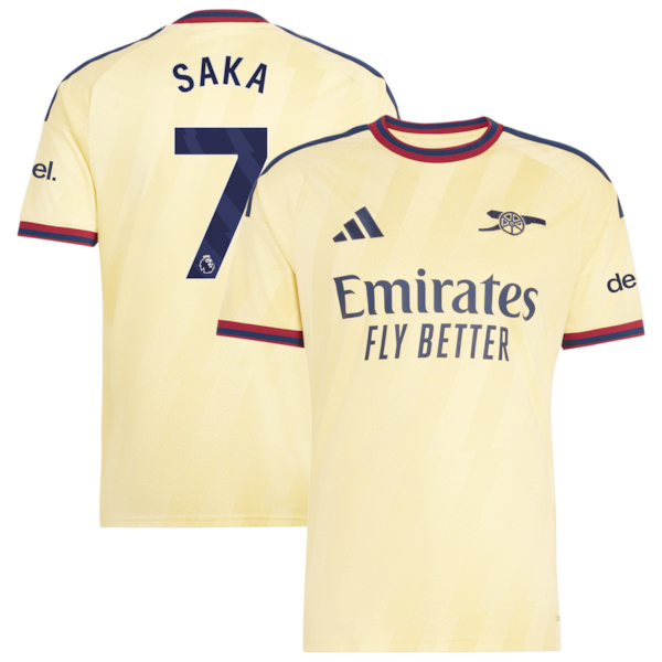 Bukayo Saka Arsenal Official-Adidas 2026/27 Third Replica Jersey - Yellow