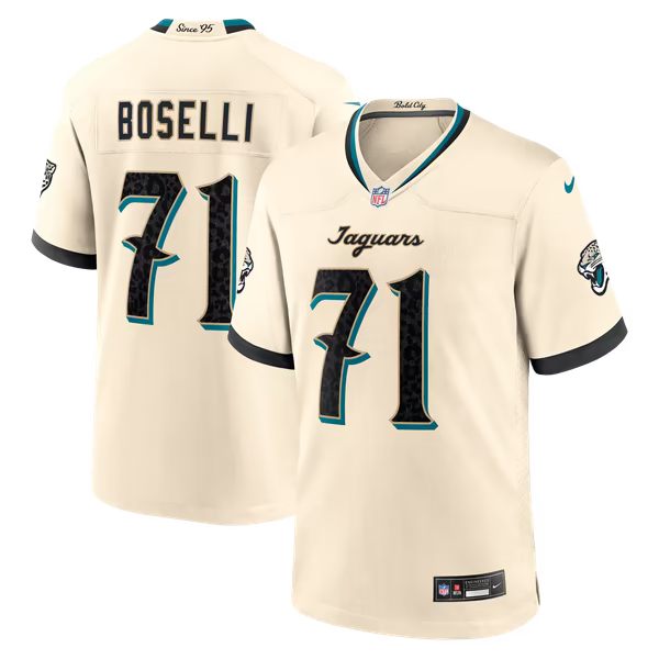 Tony Boselli Jacksonville Jaguars Official-Nike 2026 Rivalries Collection Game Jersey - Natural