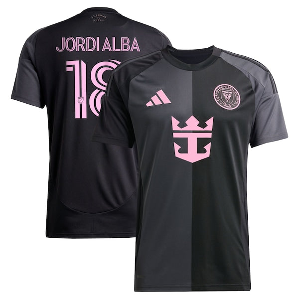 Jordi Alba Ramos Inter Miami CF Official-Adidas 2025 The Fortitude Kit Replica Player Jersey - Black