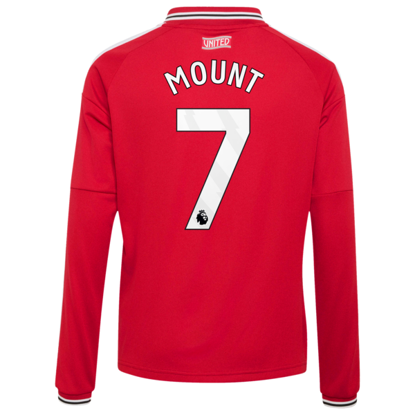 Official-Adidas Mason Mount Manchester United 2026/27 Home Replica Long Sleeve Jersey Red