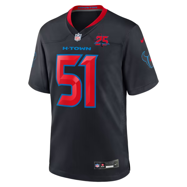 Will Anderson Jr. Houston Texans Official-Nike Alternate 2 25th Season Game Jersey - Navy
