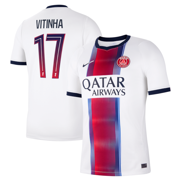 Official-nike Vitinha Paris Saint-Germain 2026/27 Away Stadium Replica Jersey White