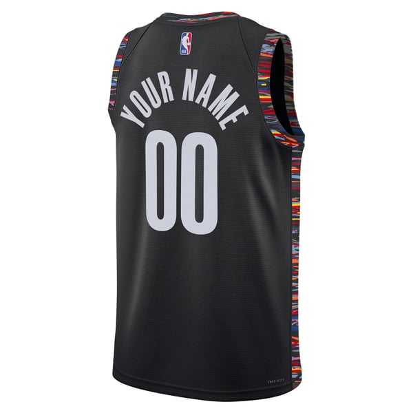 Teams Fans Shop Brooklyn Nets Nike Unisex 2025/26 City Edition Custom Jersey - Black