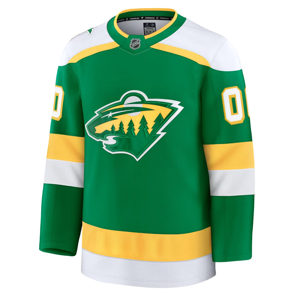 Teams Fans Shop Fanatics Minnesota Wild Alternate Premium Custom Jersey - Green